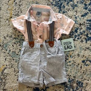 Pink and Gray Stylish Suspenders